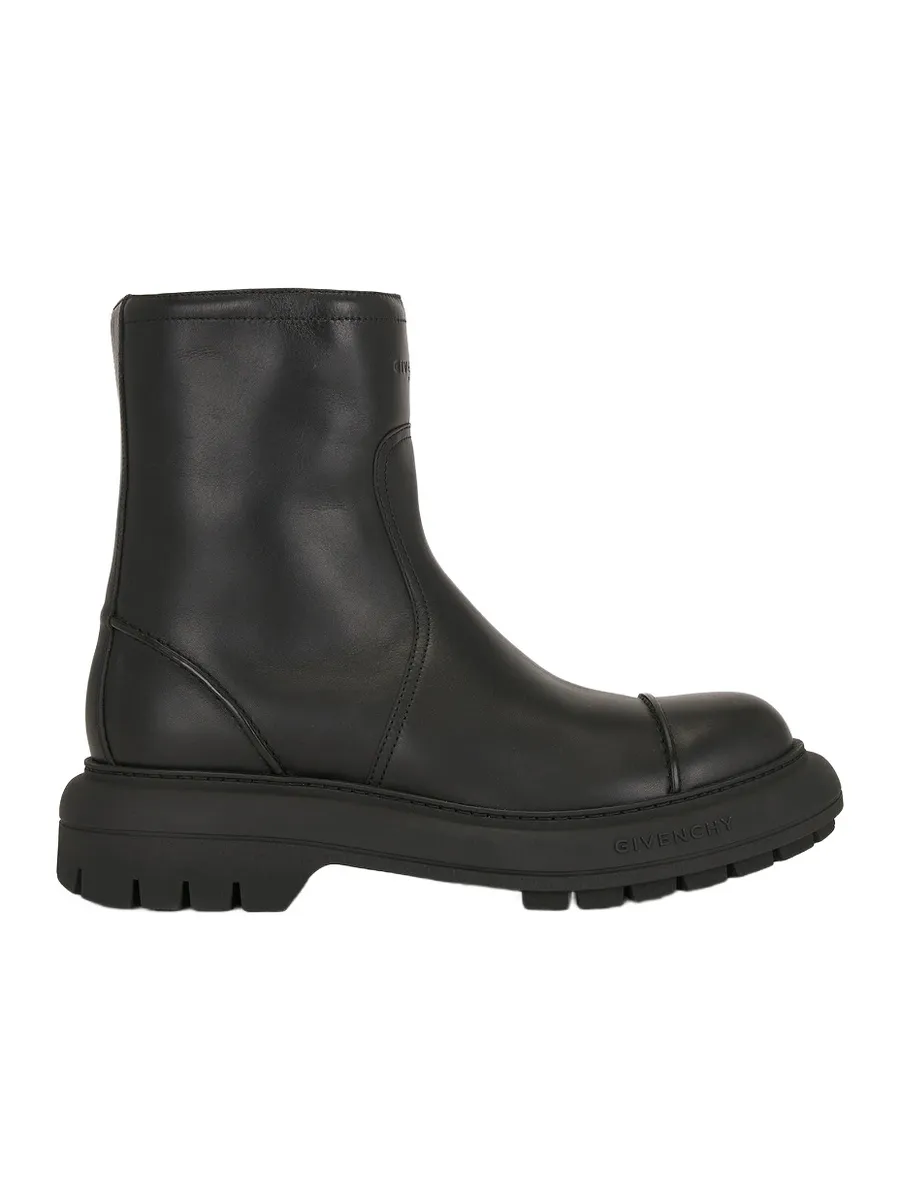 Leather Biker Ankle Boots Leather Biker Ankle Boots
