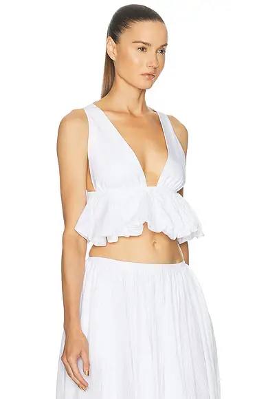 Alaïa Peplum Openwork Crop Top | Thumbnail 2 Alaïa Peplum Openwork Crop Top | Thumbnail 2