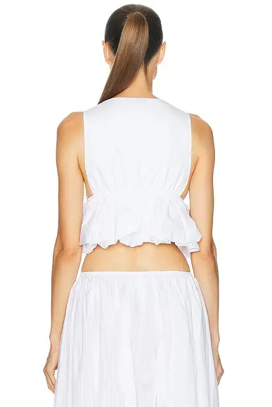Alaïa Peplum Openwork Crop Top | Thumbnail 3 Alaïa Peplum Openwork Crop Top | Thumbnail 3