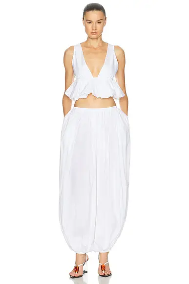 Alaïa Peplum Openwork Crop Top | Thumbnail 4 Alaïa Peplum Openwork Crop Top | Thumbnail 4
