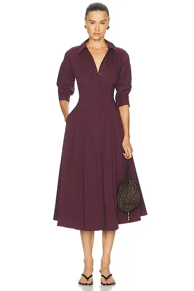 Simkhai Jazz Pintuck Midi Dress