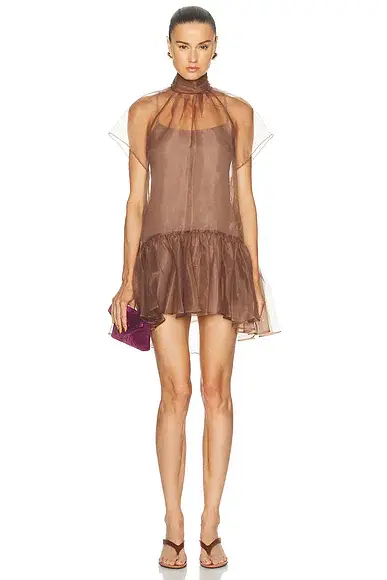Simkhai Beaux Tiered Mini Dress | Image 1 Simkhai Beaux Tiered Mini Dress | Image 1