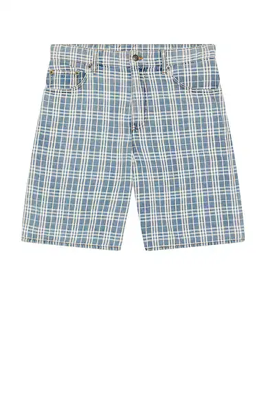 Burberry Douglas Check Denim Short | Thumbnail 4 Burberry Douglas Check Denim Short | Thumbnail 4