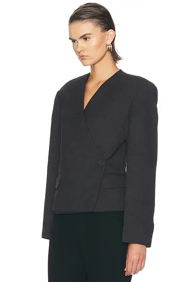EAVES Cropped Naama Classic Suiting Blazer | Thumbnail 2 EAVES Cropped Naama Classic Suiting Blazer | Thumbnail 2