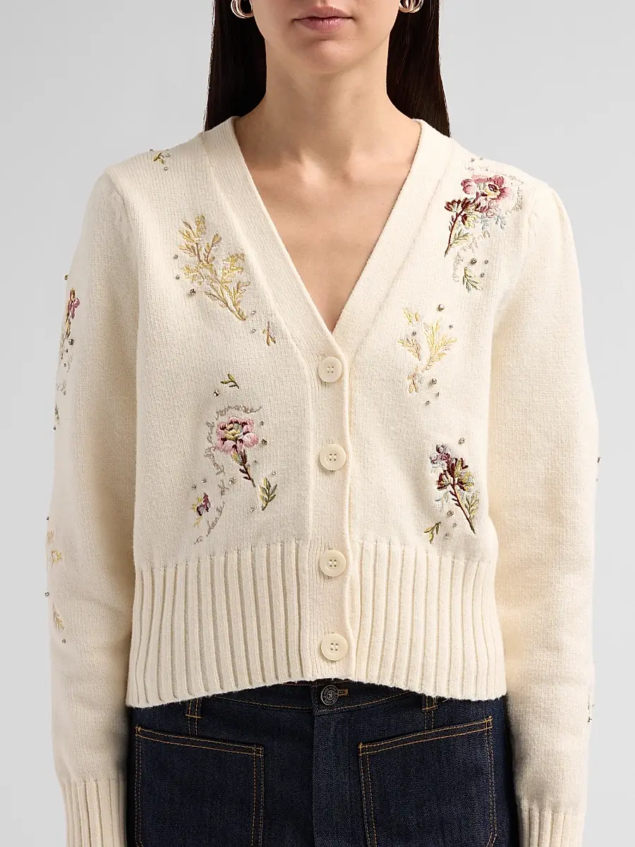 Cinq à Sept Women's Love Letter Floral Cardigan | Thumbnail 5