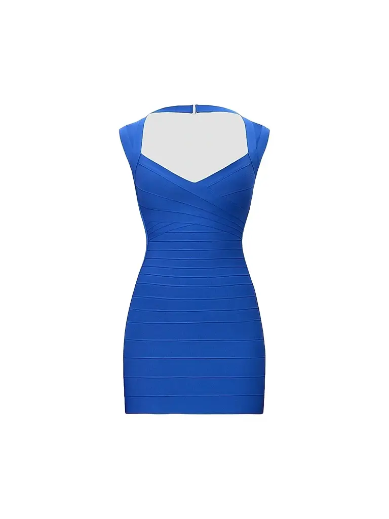 Hervé Léger Women's The Jamie Mini Dress - Bright Blue | Image 1 Hervé Léger Women's The Jamie Mini Dress - Bright Blue | Image 1