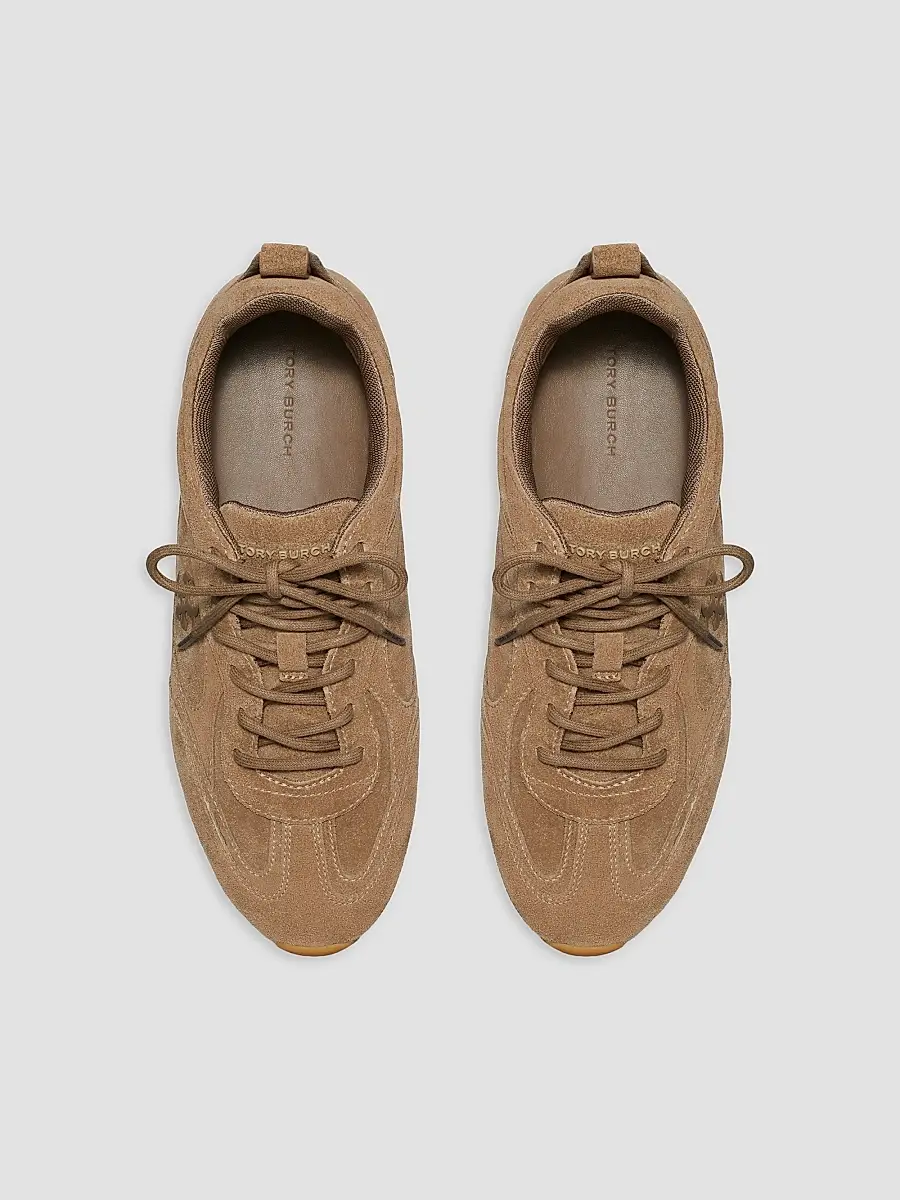 Tory Burch Women's Field Suede Low-Top Sneakers | Thumbnail 3 Tory Burch Women's Field Suede Low-Top Sneakers | Thumbnail 3