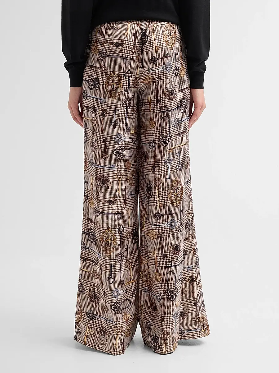 L'Agence Women's Pilar Houndstooth Key Wide-Leg Pants | Thumbnail 3 L'Agence Women's Pilar Houndstooth Key Wide-Leg Pants | Thumbnail 3