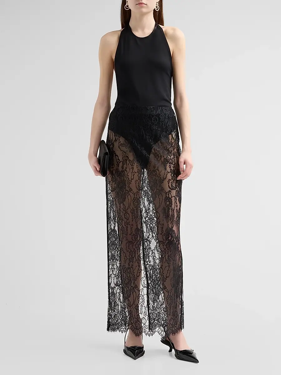 L'Agence Women's Raymonde Lace Maxi Skirt | Thumbnail 2 L'Agence Women's Raymonde Lace Maxi Skirt | Thumbnail 2