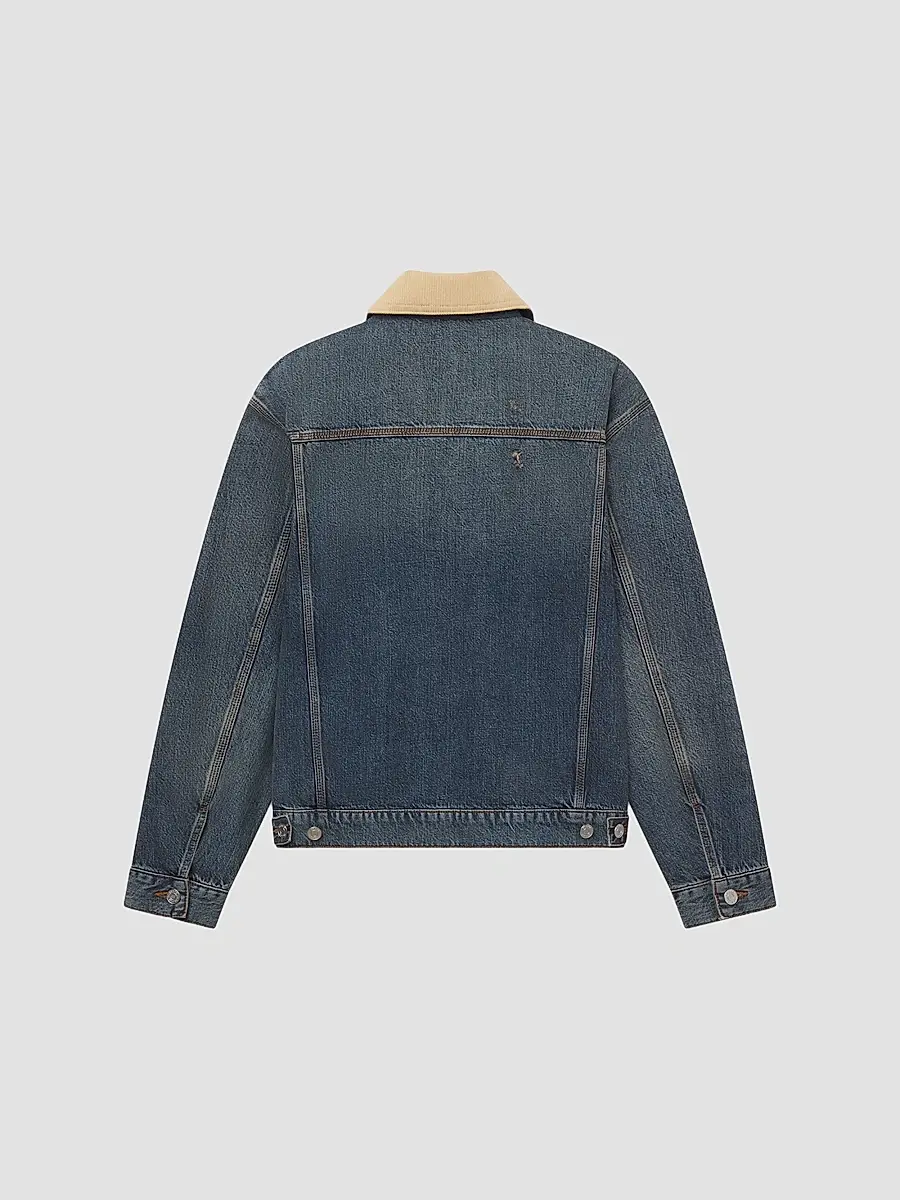 Frame Men's Denim Zip-Front Trucker Jacket | Thumbnail 7 Frame Men's Denim Zip-Front Trucker Jacket | Thumbnail 7