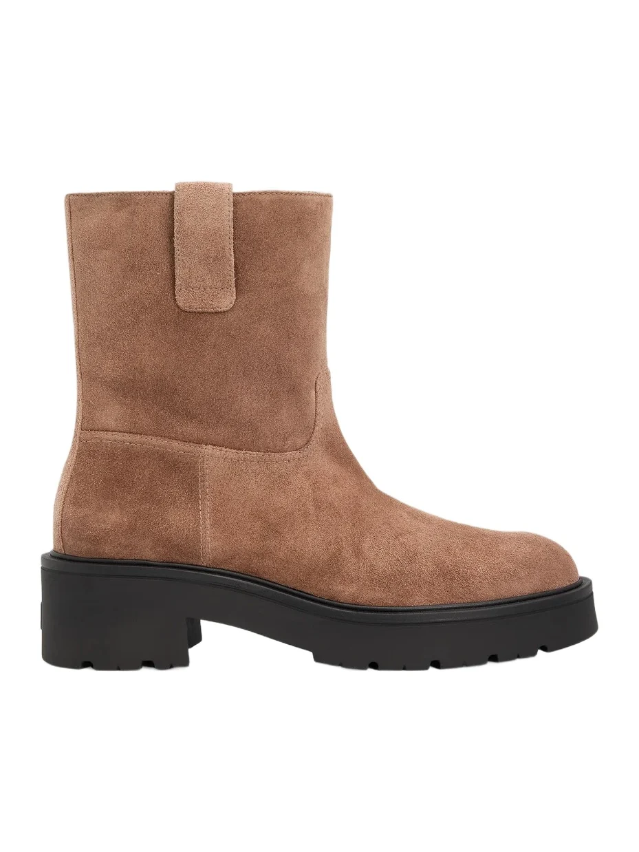Stuart Weitzman Women's Ren Suede Lug Sole Booties