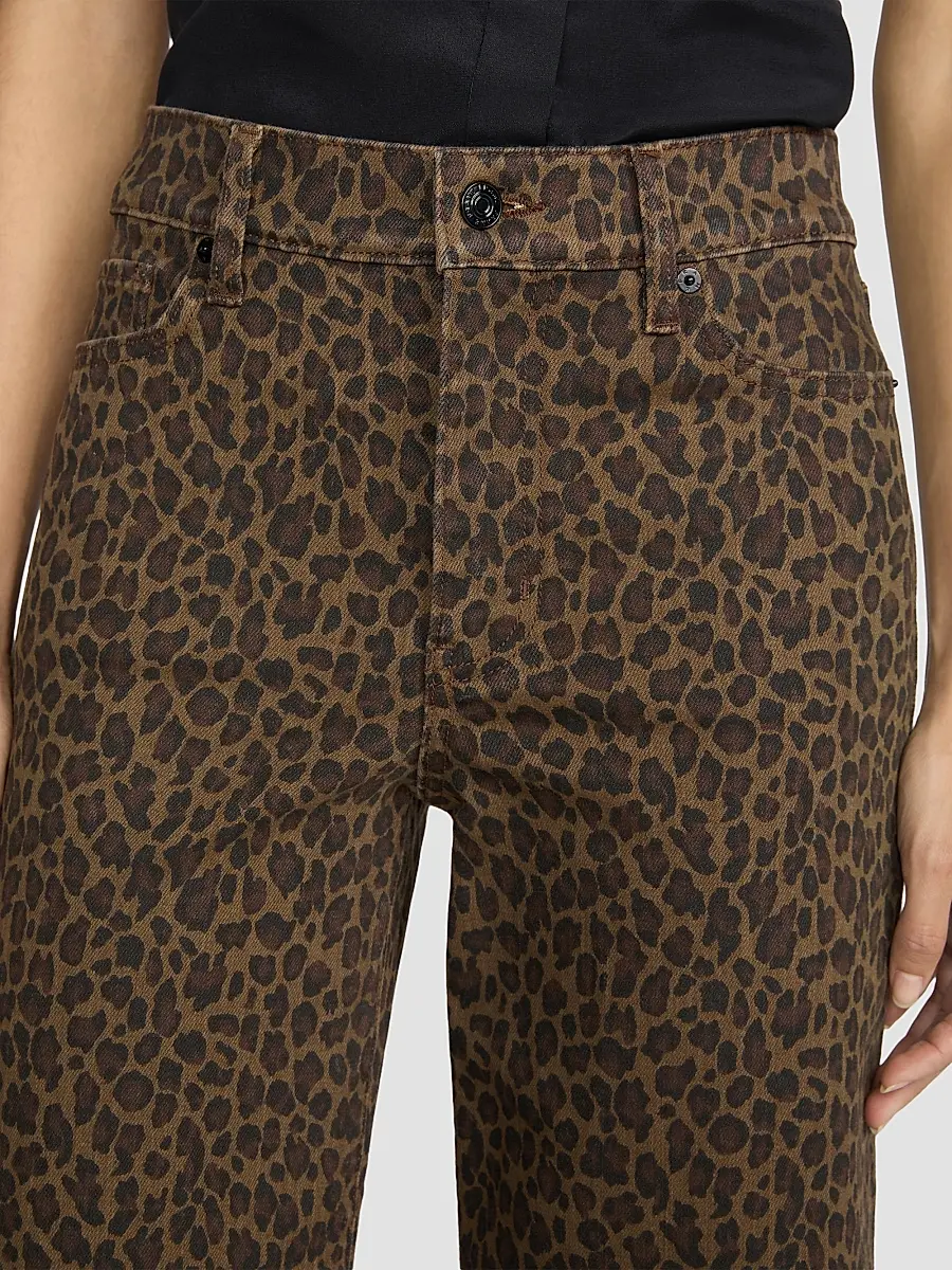Frame Women's Le Slim Palazzo Leopard-Print Jeans | Thumbnail 5