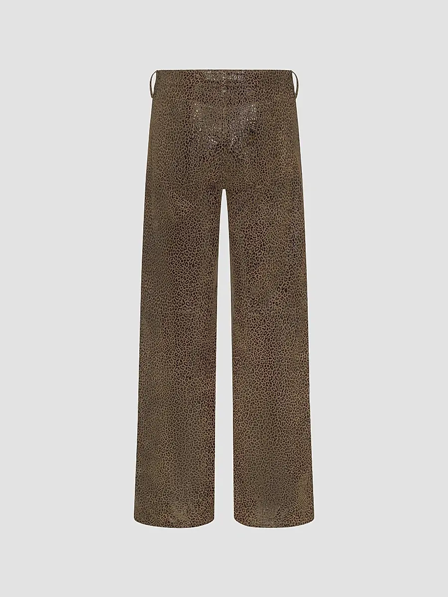 Frame Women's Le Slim Palazzo Leopard-Print Jeans | Thumbnail 7