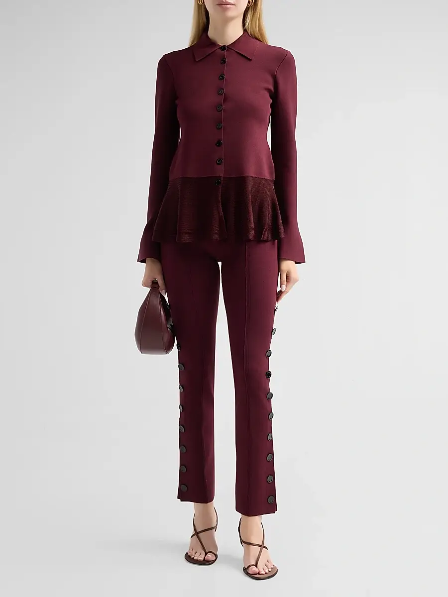 Proenza Schouler Women's Martina Button Pants | Thumbnail 2