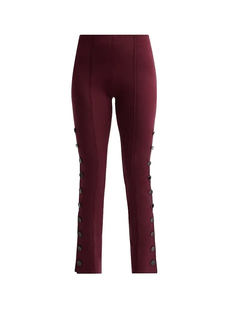 Proenza Schouler Women's Martina Button Pants - Amarone | Image 1 Proenza Schouler Women's Martina Button Pants - Amarone | Image 1