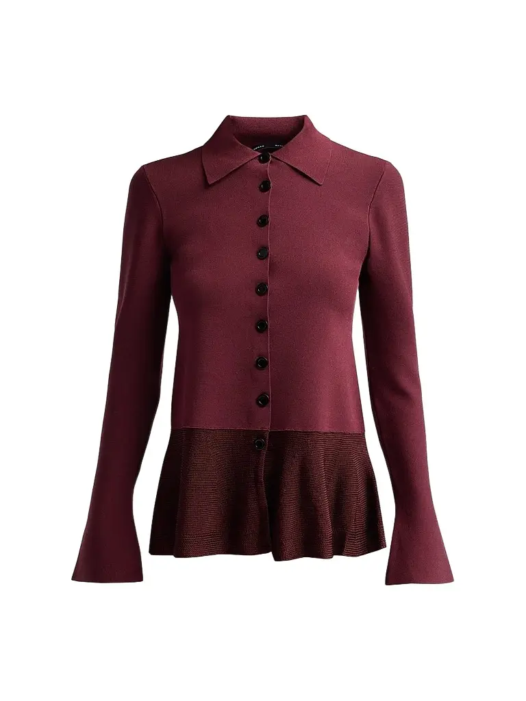 Proenza Schouler Women's Martina Button-Front Jacket - Amarone | Image 1 Proenza Schouler Women's Martina Button-Front Jacket - Amarone | Image 1