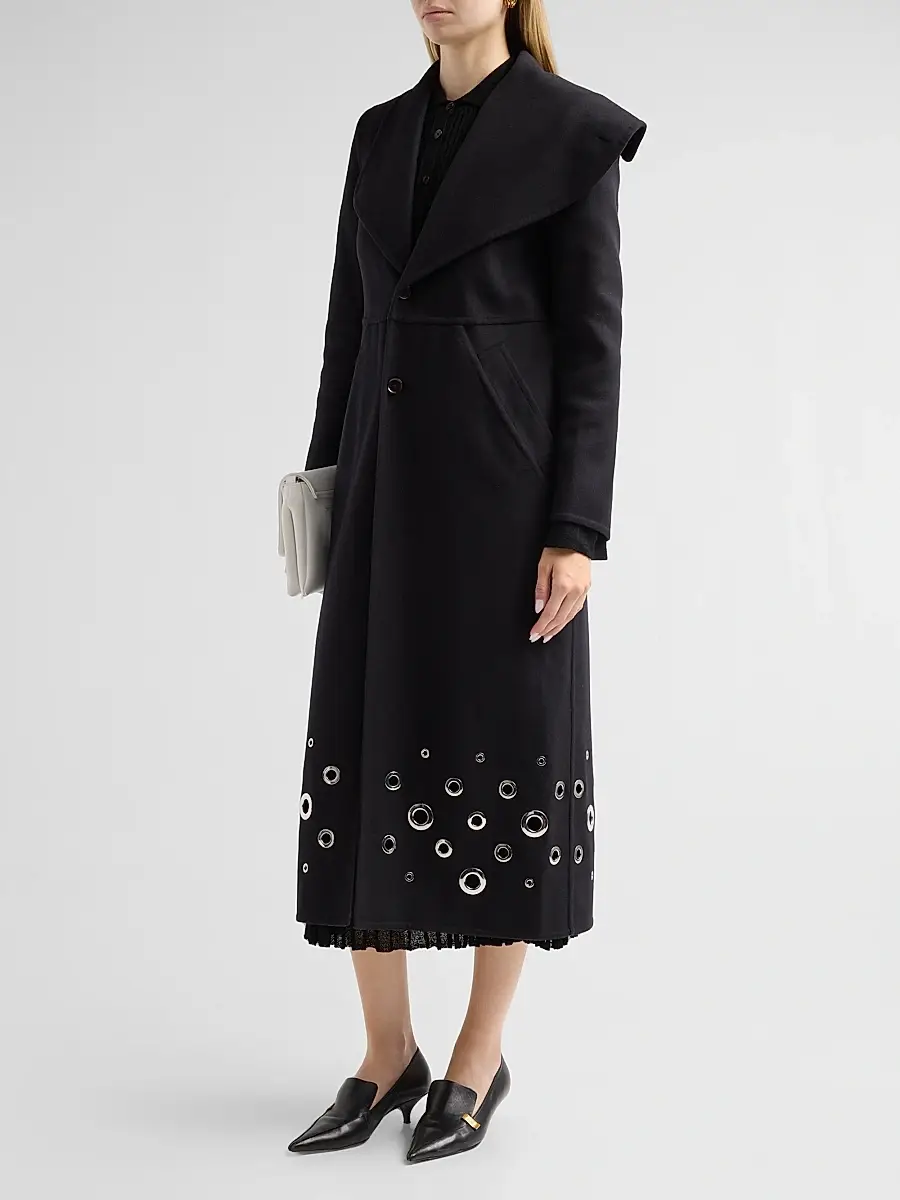 Proenza Schouler Women's Alix Compact Melton Wool Coat | Thumbnail 4 Proenza Schouler Women's Alix Compact Melton Wool Coat | Thumbnail 4