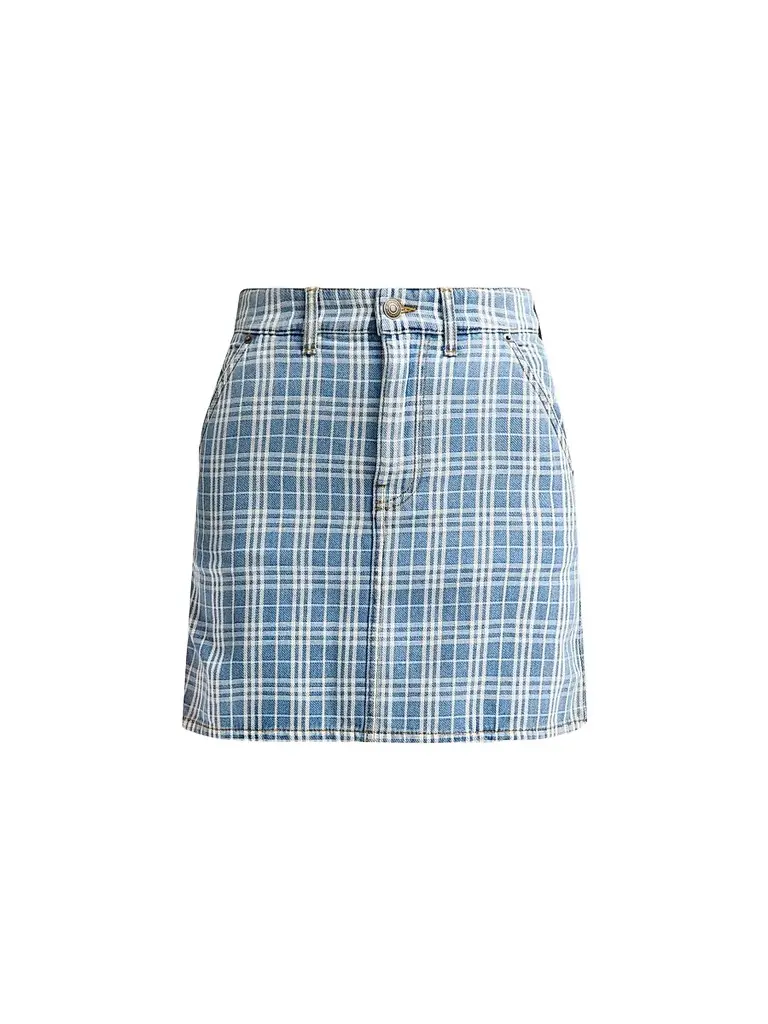 Burberry Women's Norcross Denim Mini Skirt - Light Indigo Blue | Image 1 Burberry Women's Norcross Denim Mini Skirt - Light Indigo Blue | Image 1
