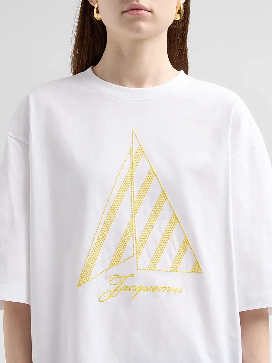 Jacquemus Women's Embroidered Sailboat Cotton T-Shirt | Thumbnail 5