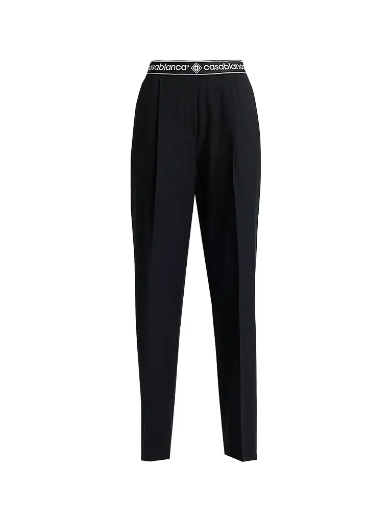 Casablanca Women's Wool Relaxed Trousers - Black | Image 1 Casablanca Women's Wool Relaxed Trousers - Black | Image 1