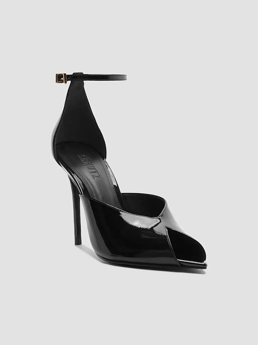 Schutz Women's Ingrid 100MM Patent Leather D'Orsay Sandals | Thumbnail 2 Schutz Women's Ingrid 100MM Patent Leather D'Orsay Sandals | Thumbnail 2