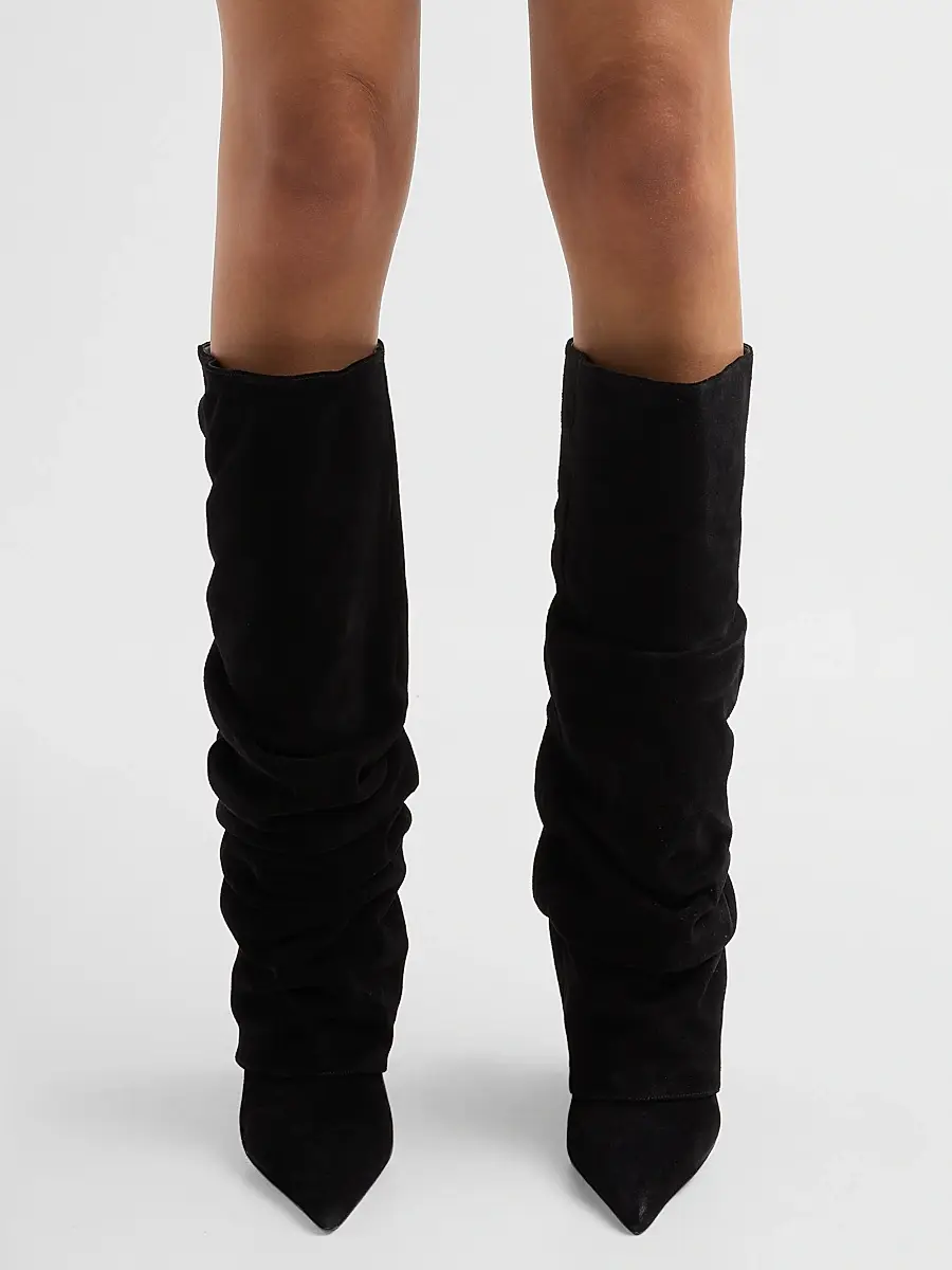 Schutz Women's Mikki Up Cloak 75MM Suede Slouch Boots | Thumbnail 2 Schutz Women's Mikki Up Cloak 75MM Suede Slouch Boots | Thumbnail 2