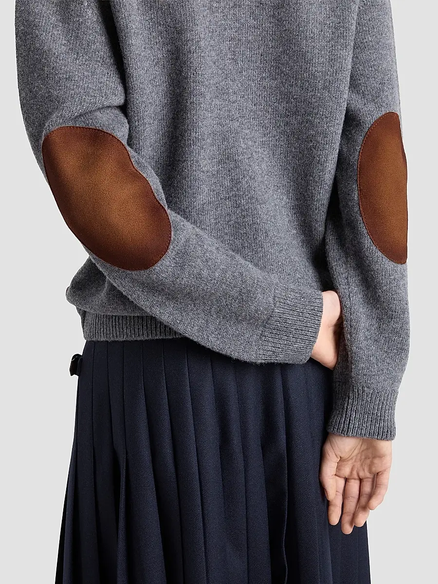 Prada Women's Wool and Suede Cardigan - Grey | Thumbnail 5