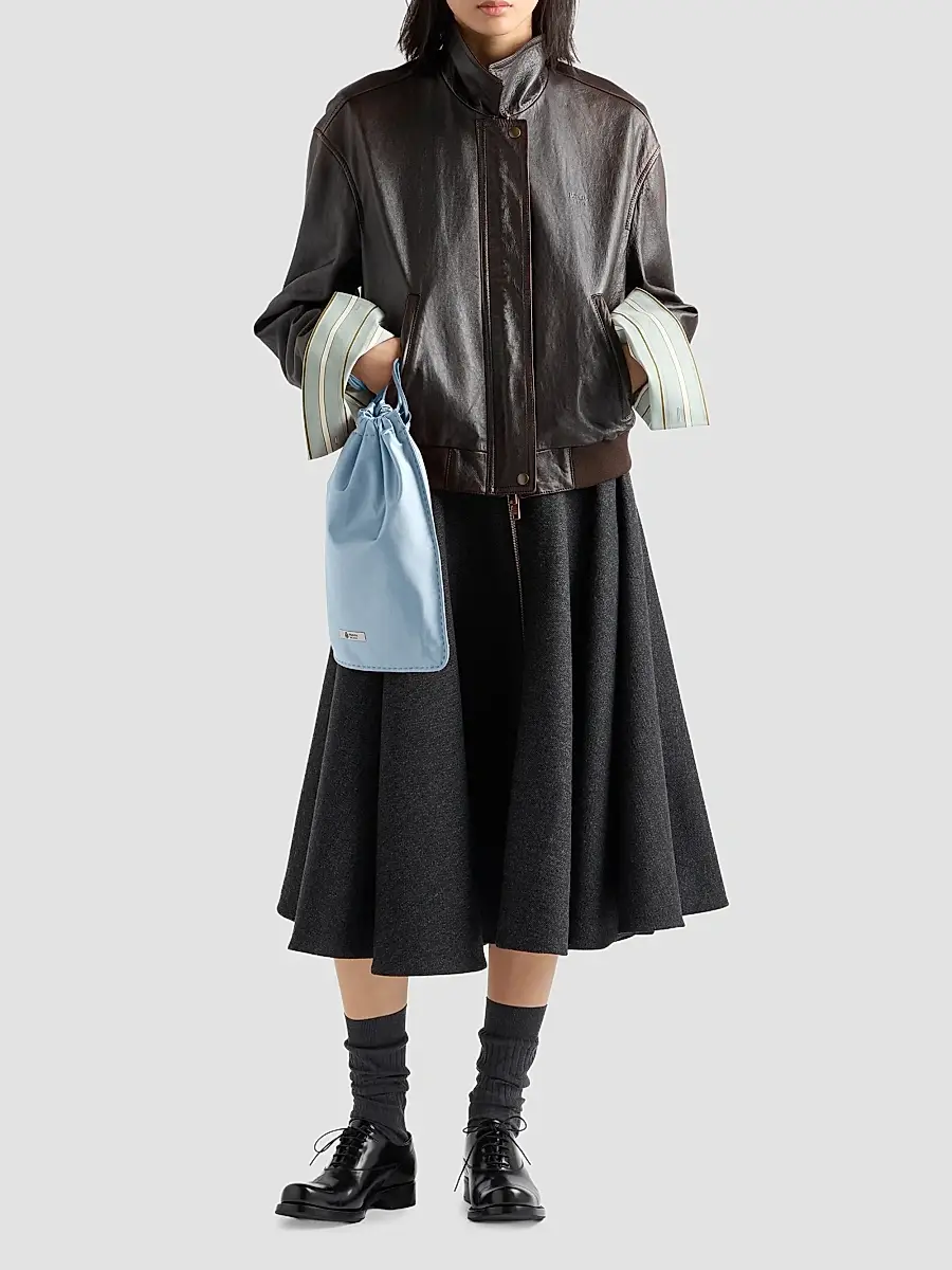Prada Women's Nappa Leather Jacket | Thumbnail 2 Prada Women's Nappa Leather Jacket | Thumbnail 2