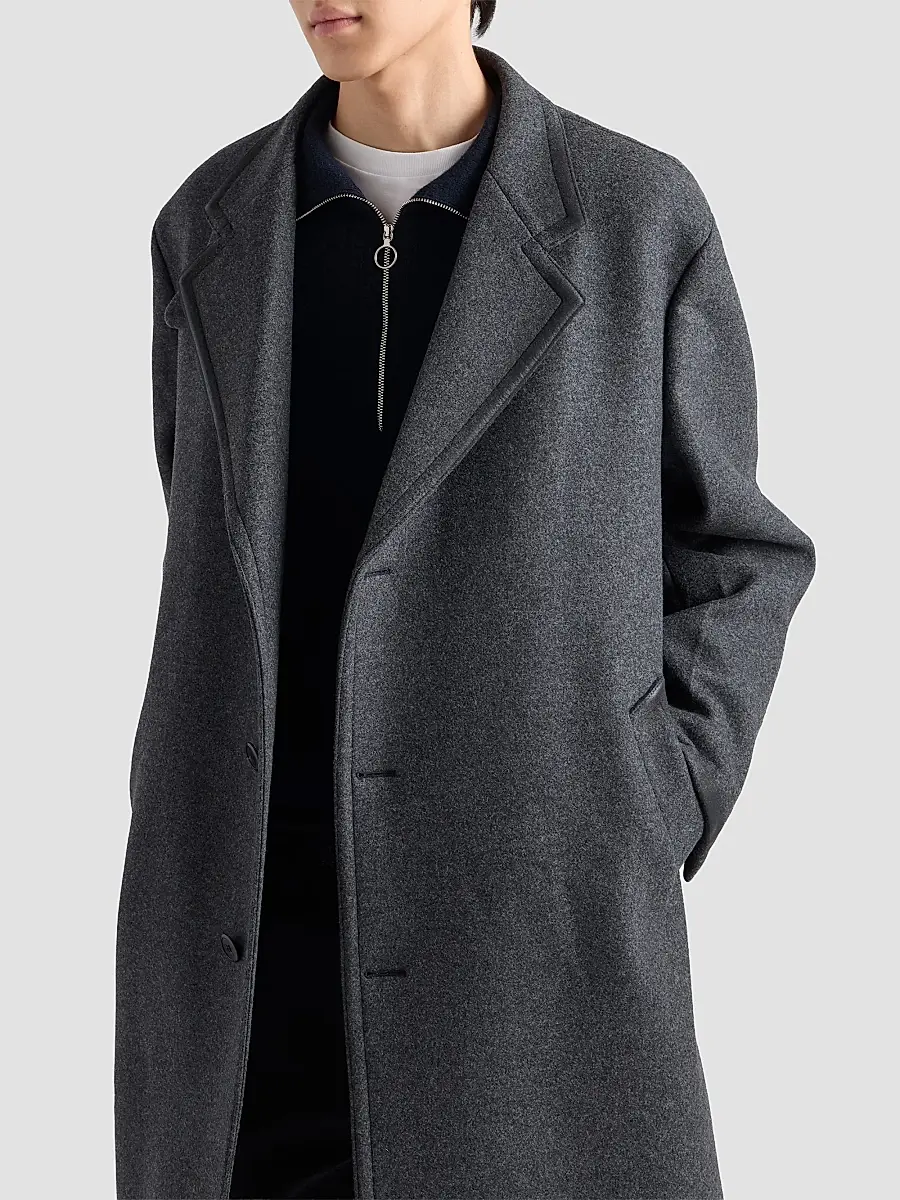 Prada Men's Wool and Cashmere Polo Sweater | Thumbnail 5