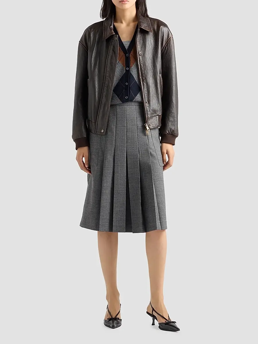 Prada Women's Argyle Cashmere Cardigan | Thumbnail 3 Prada Women's Argyle Cashmere Cardigan | Thumbnail 3