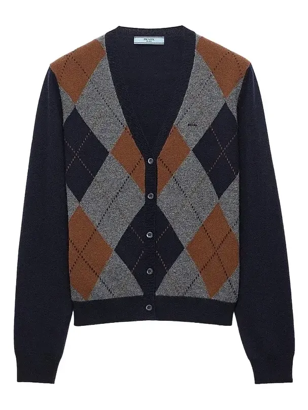 Women's Argyle Cashmere Cardigan