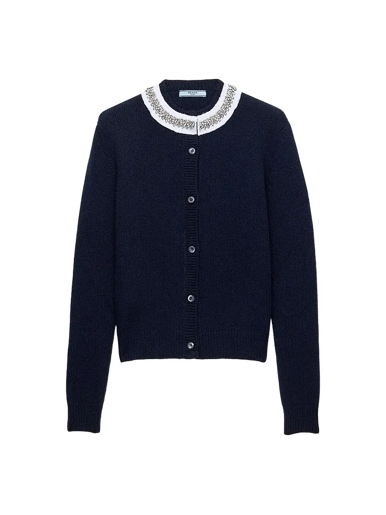 Prada Women's Wool and Cashmere Cardigan | Image 1 Prada Women's Wool and Cashmere Cardigan | Image 1