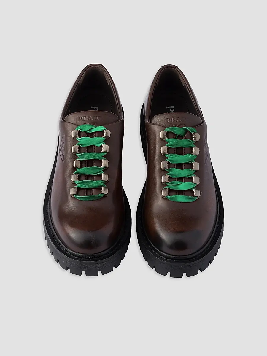 Prada Women's Leather Lace-Up Shoes | Thumbnail 2 Prada Women's Leather Lace-Up Shoes | Thumbnail 2