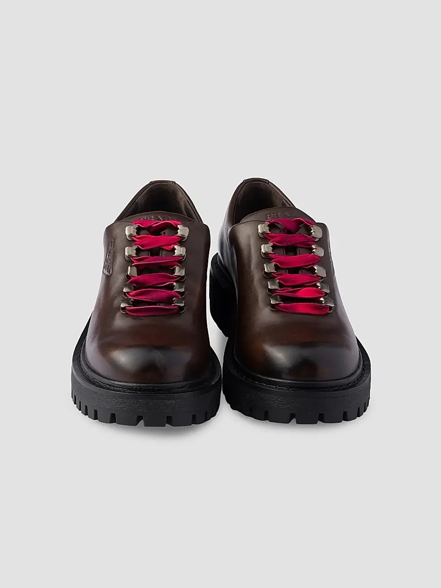 Prada Women's Leather Lace-Up Shoes | Thumbnail 4 Prada Women's Leather Lace-Up Shoes | Thumbnail 4