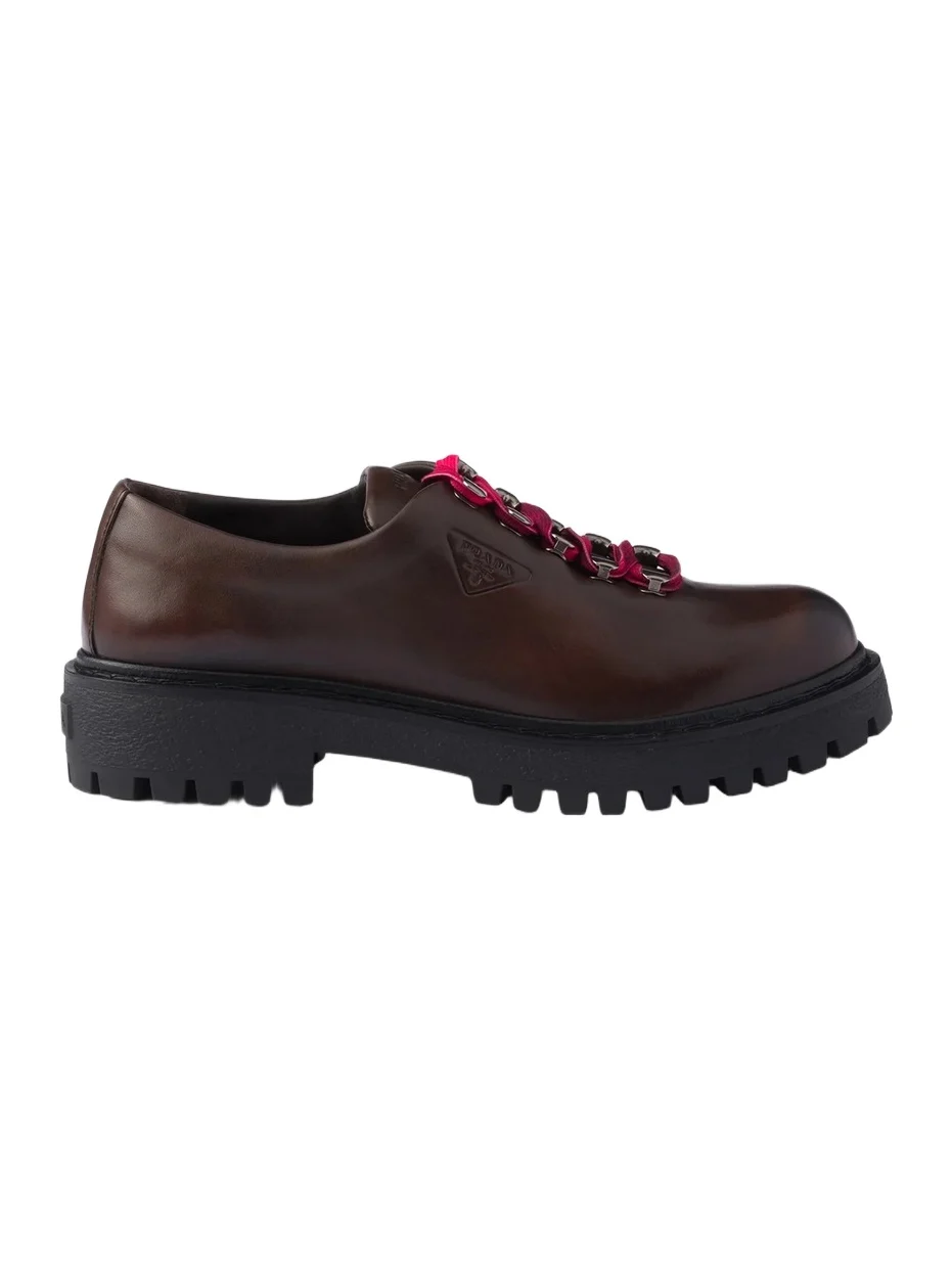 Prada Women's Leather Lace-Up Shoes