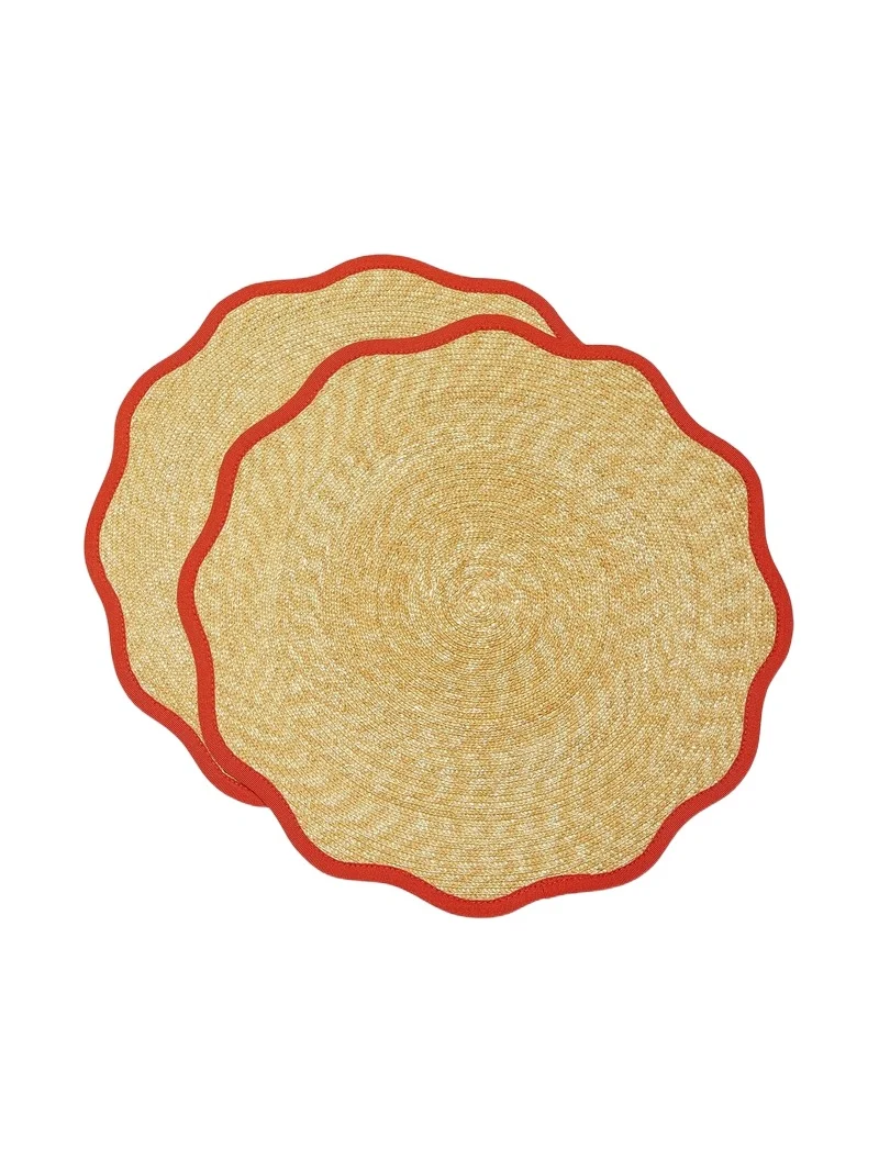 La DoubleJ Straw Cloud Placemats Set of 2