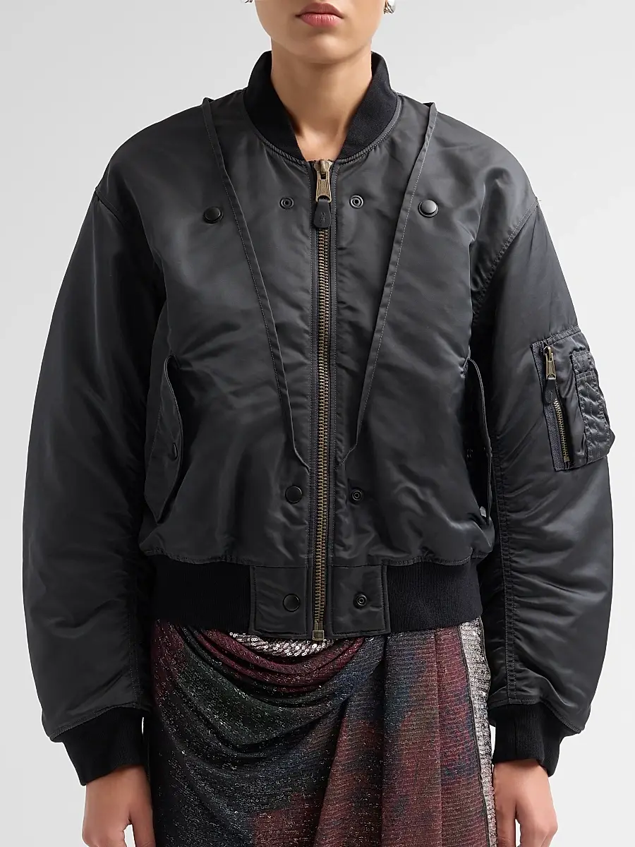Maison Margiela Women's Reversible Nylon Twill Bomber Jacket | Thumbnail 5