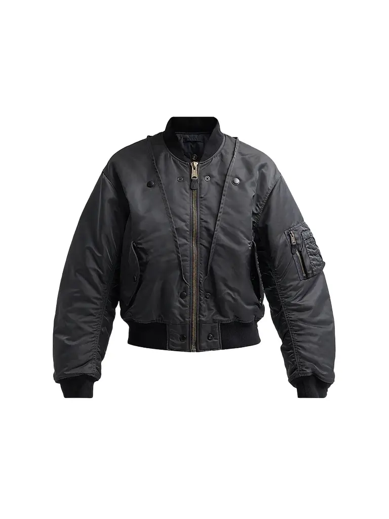 Maison Margiela Women's Reversible Nylon Twill Bomber Jacket - Dark Grey | Image 1 Maison Margiela Women's Reversible Nylon Twill Bomber Jacket - Dark Grey | Image 1
