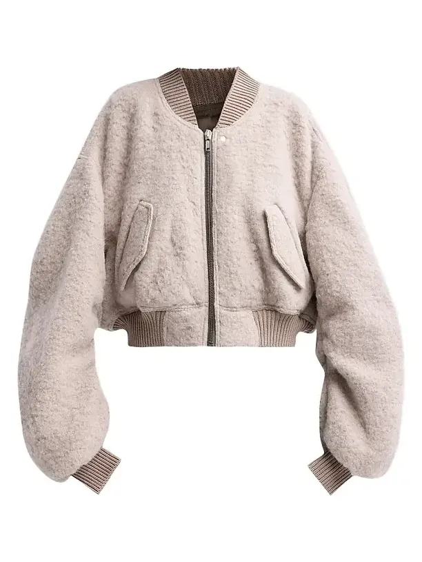 Women's Secchia Cropped Flight Bomber Jacket Women's Secchia Cropped Flight Bomber Jacket