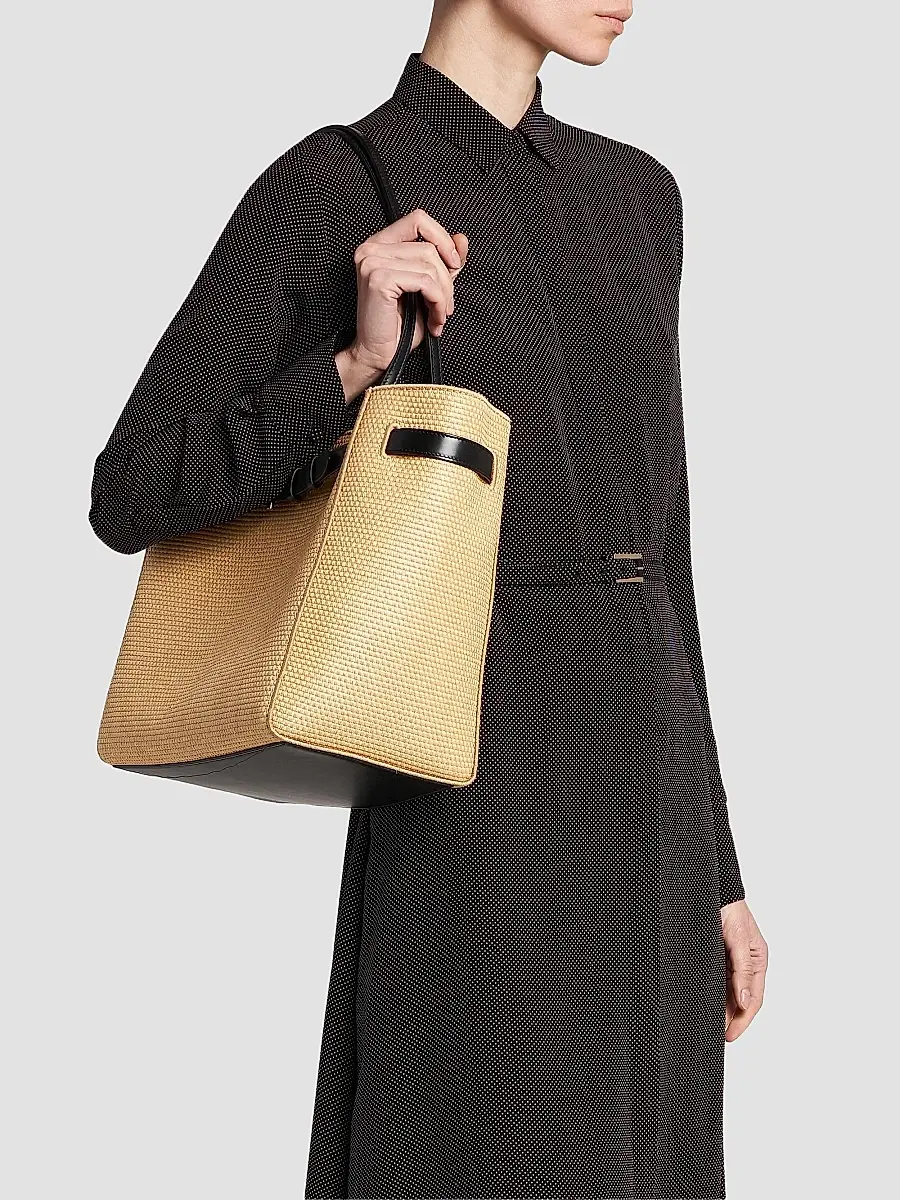 Tom Ford Women's Audrey Large Raffia Tote Bag | Thumbnail 2 Tom Ford Women's Audrey Large Raffia Tote Bag | Thumbnail 2