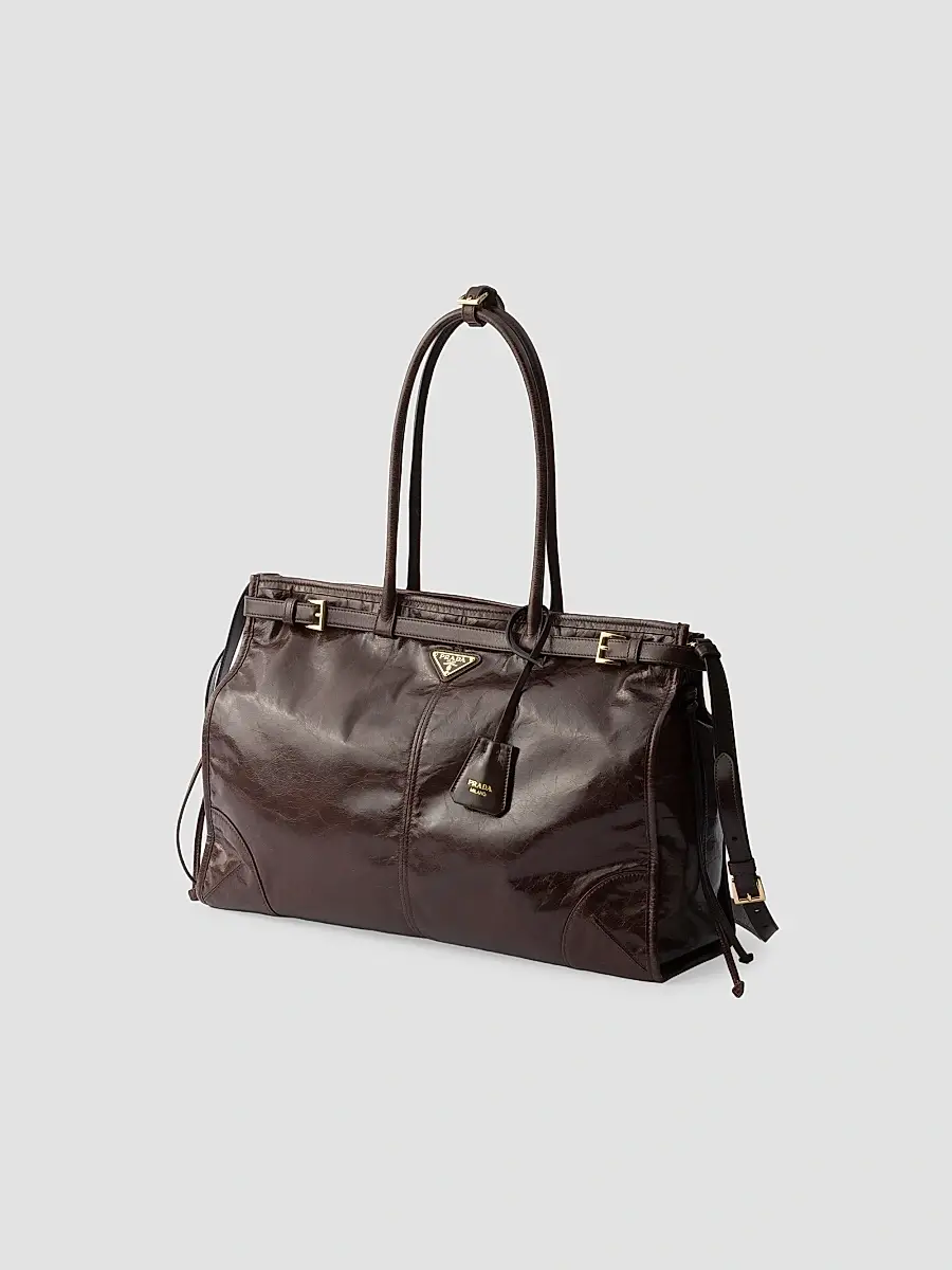 Prada Women's Bonnie Extra-Large Leather Top Handle Bag | Thumbnail 2