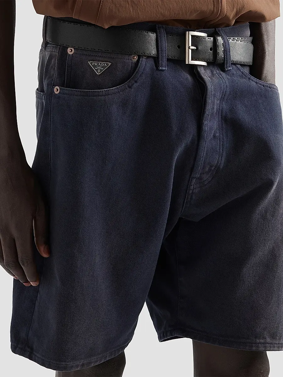 Prada Men's Denim Bermuda Shorts | Thumbnail 6