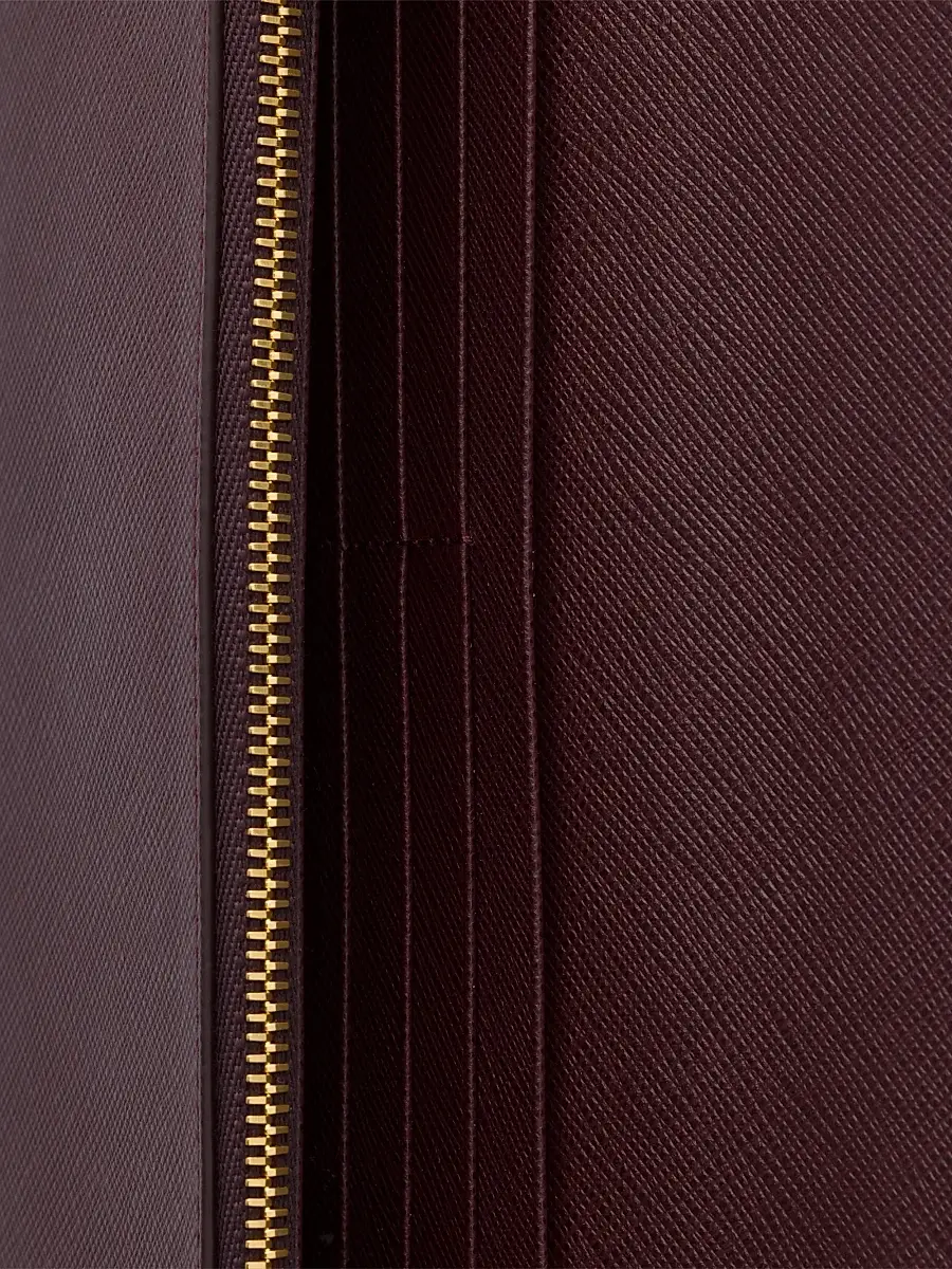 Prada Women's Saffiano Leather Wallet with Shoulder Strap - Dark Red | Thumbnail 6 Prada Women's Saffiano Leather Wallet with Shoulder Strap - Dark Red | Thumbnail 6