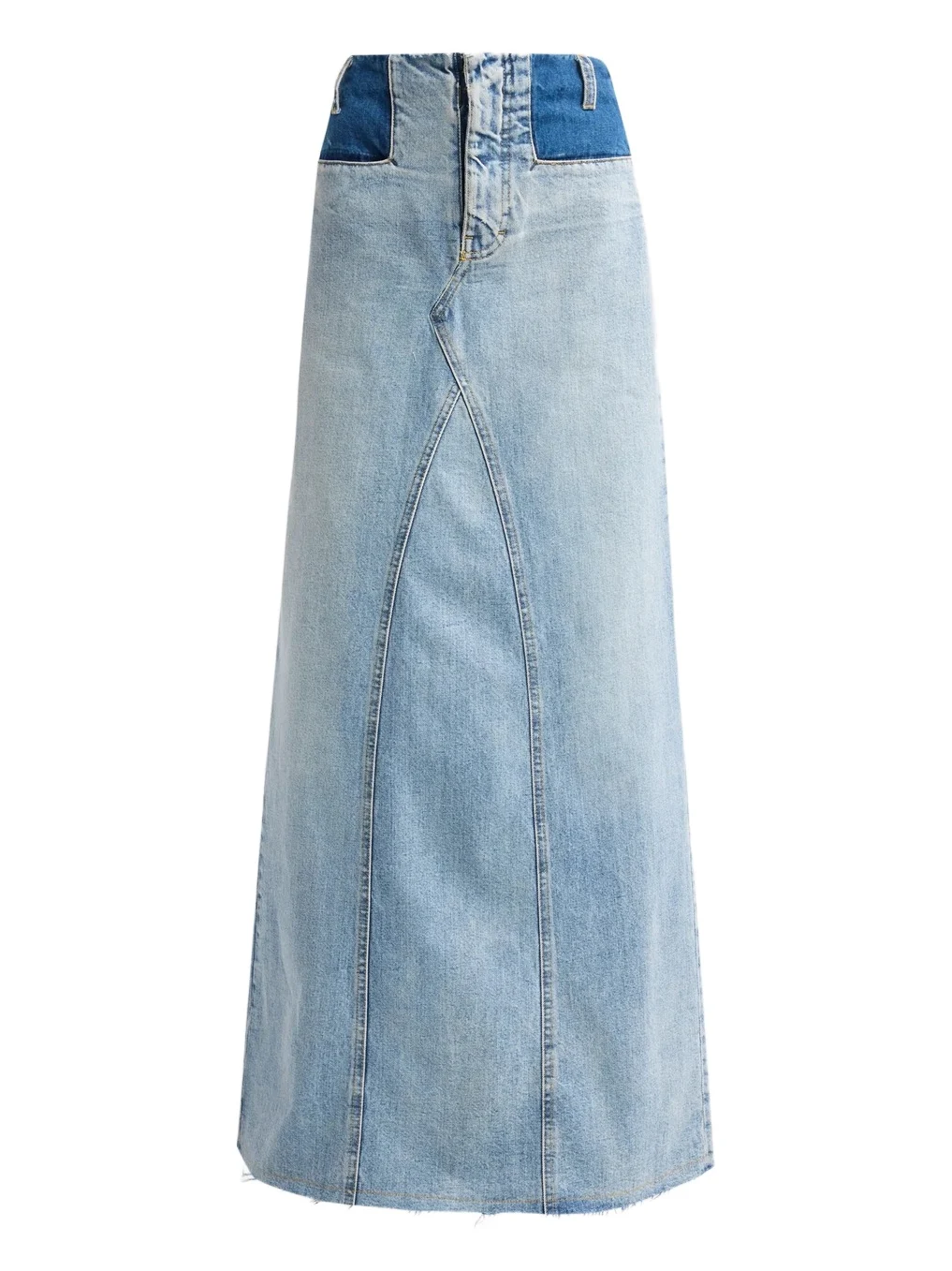 Women's Waistless Denim Maxi Skirt