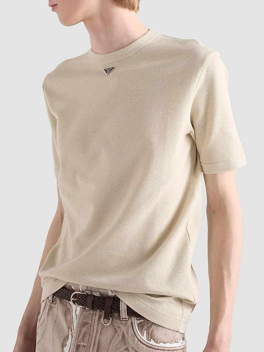 Prada Men's Cotton T-Shirt | Thumbnail 4 Prada Men's Cotton T-Shirt | Thumbnail 4
