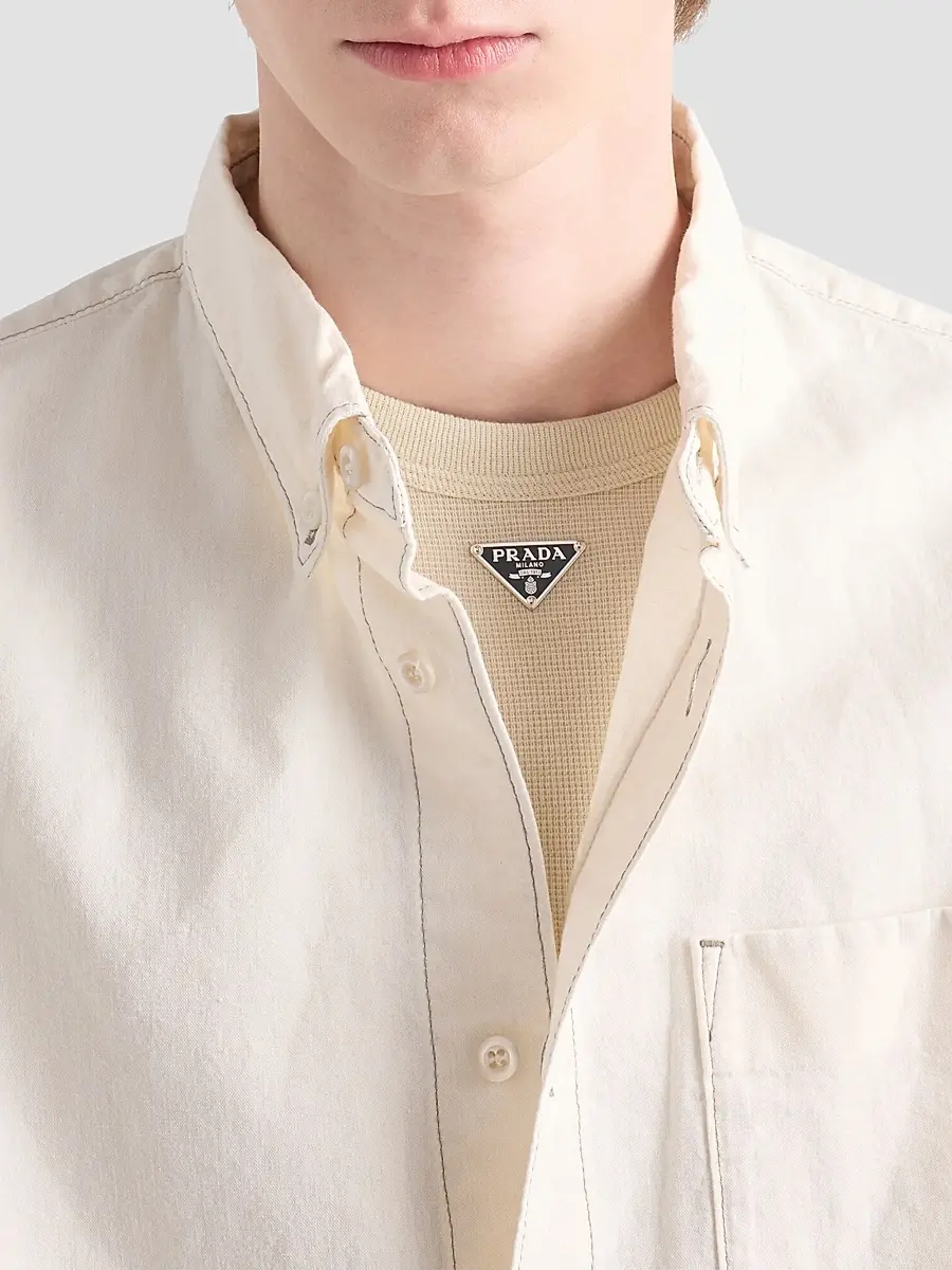 Prada Men's Cotton T-Shirt | Thumbnail 6 Prada Men's Cotton T-Shirt | Thumbnail 6