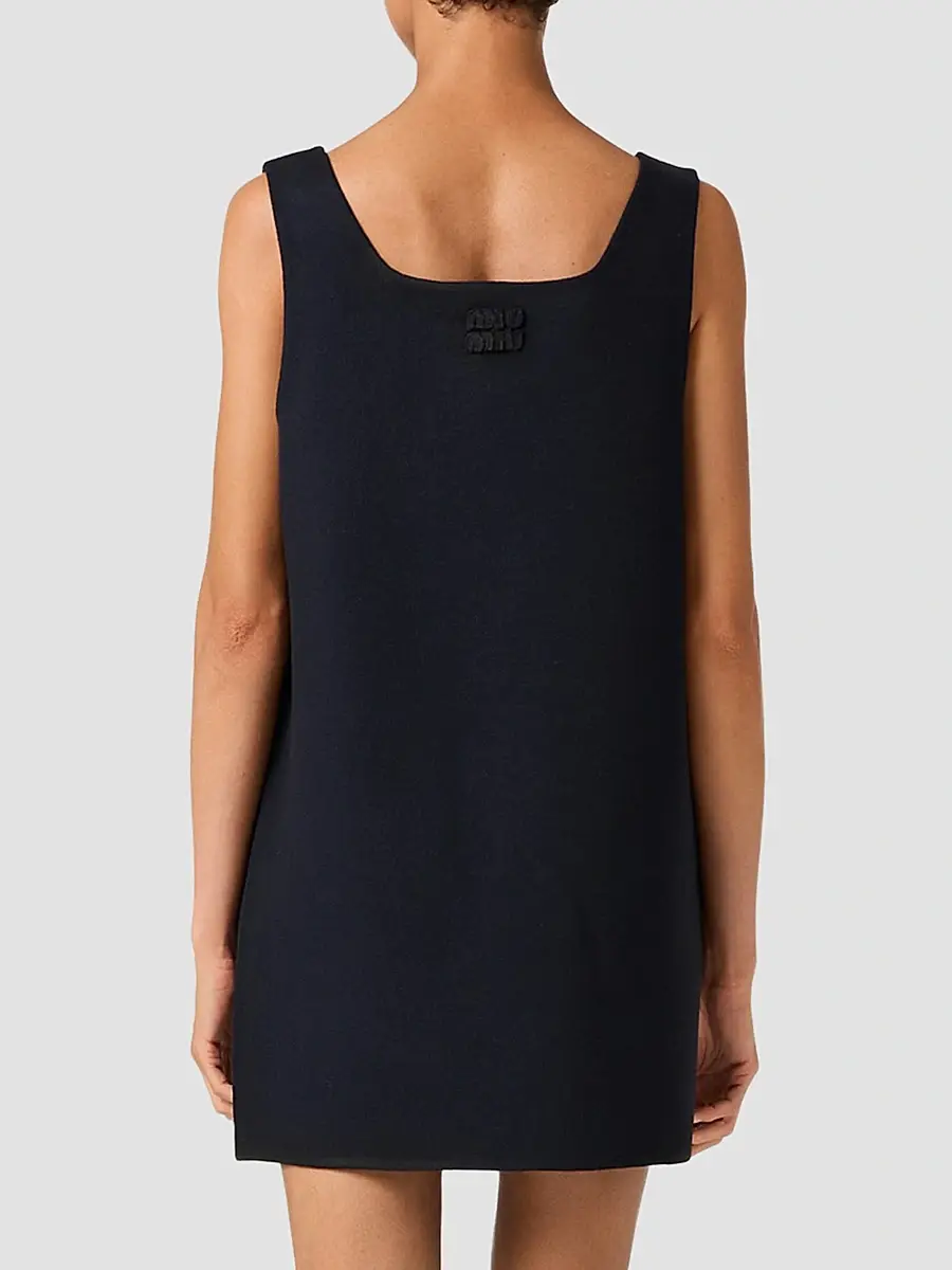Miu Miu Women's Waxed Double Wool Dress | Thumbnail 3 Miu Miu Women's Waxed Double Wool Dress | Thumbnail 3