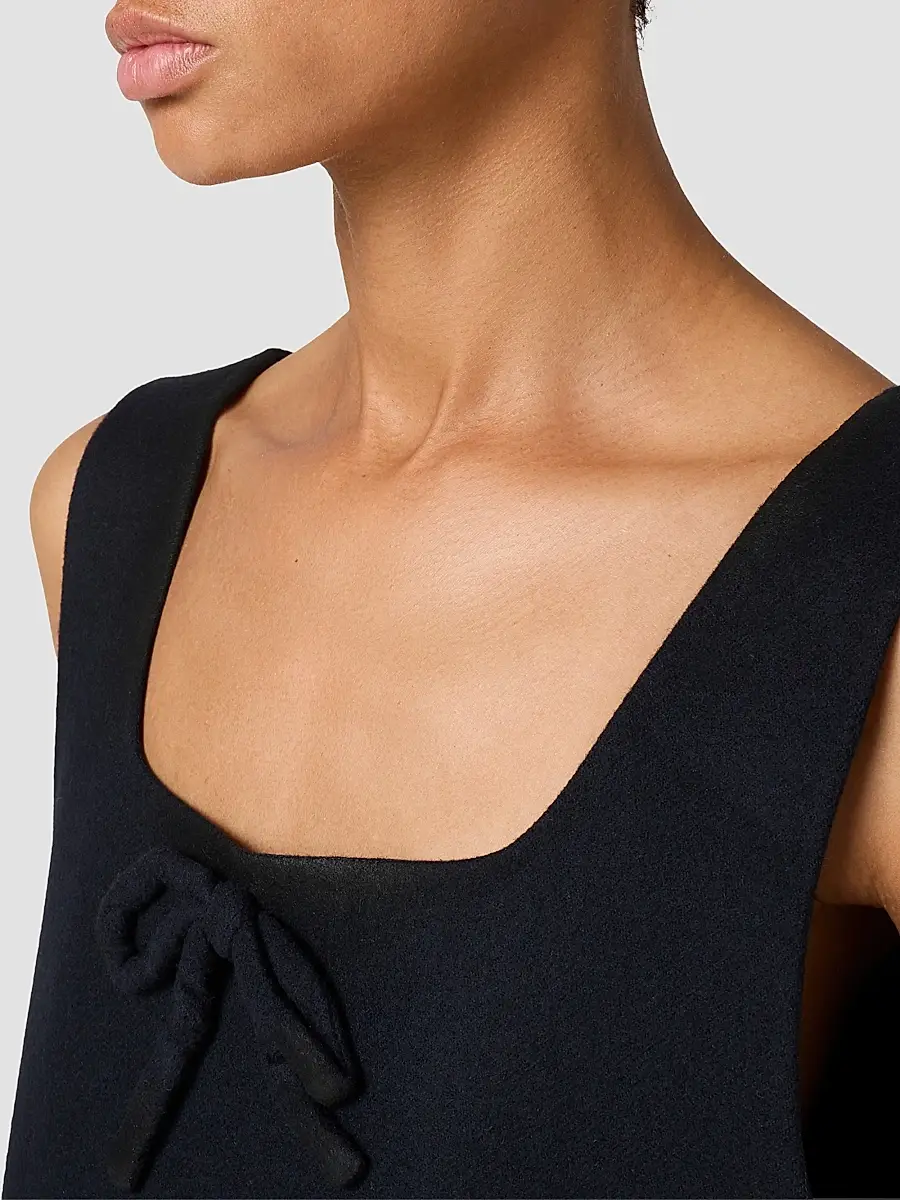 Miu Miu Women's Waxed Double Wool Dress | Thumbnail 6 Miu Miu Women's Waxed Double Wool Dress | Thumbnail 6