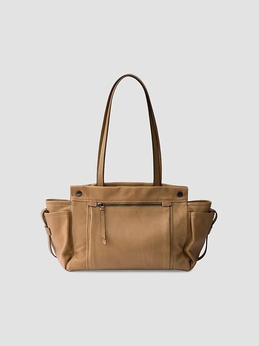 Prada Women's Route Large Leather Tote Bag | Thumbnail 4 Prada Women's Route Large Leather Tote Bag | Thumbnail 4