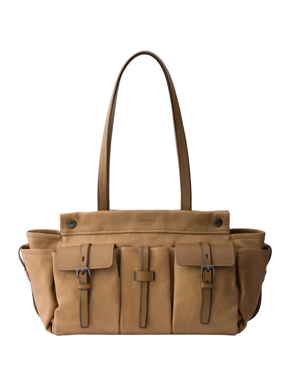 Prada Women's Route Large Leather Tote Bag